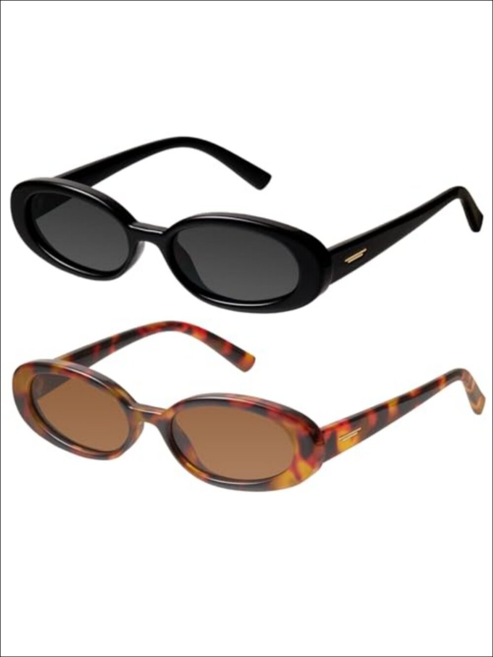 Oval Retro Sunglasses Small Face UV400 Protection Non-Polarized